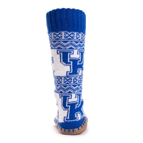Muk Luks Gameday Slipper Socks In Blue