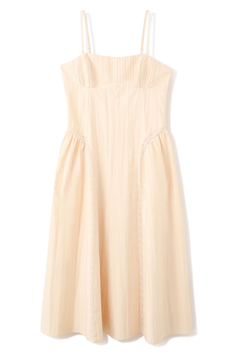 Lace Detail Corset Dress, Main, color, SAND