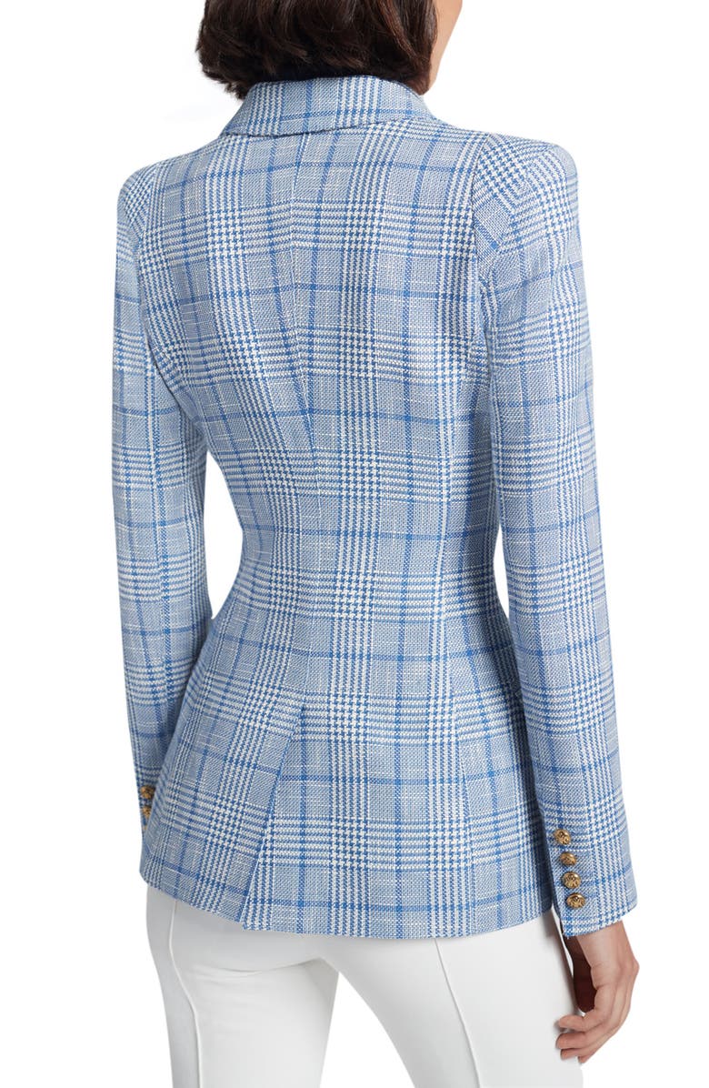 Smythe Houndstooth Cotton & Linen Blazer, Alternate, color,
