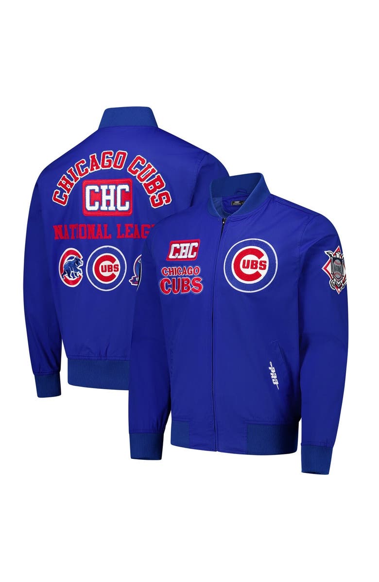 PRO STANDARD Men's Pro Standard Royal Chicago Cubs Area Code Twill Full-Zip Jacket, Main, color, Royal
