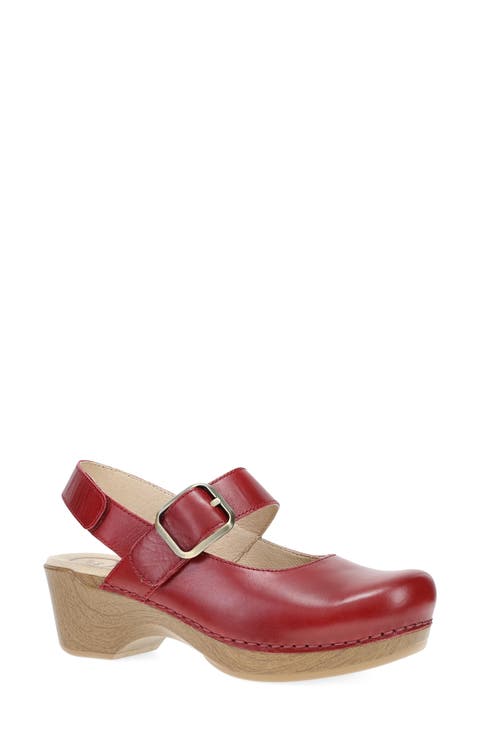 Shantell Leather Slingback Mary Jane