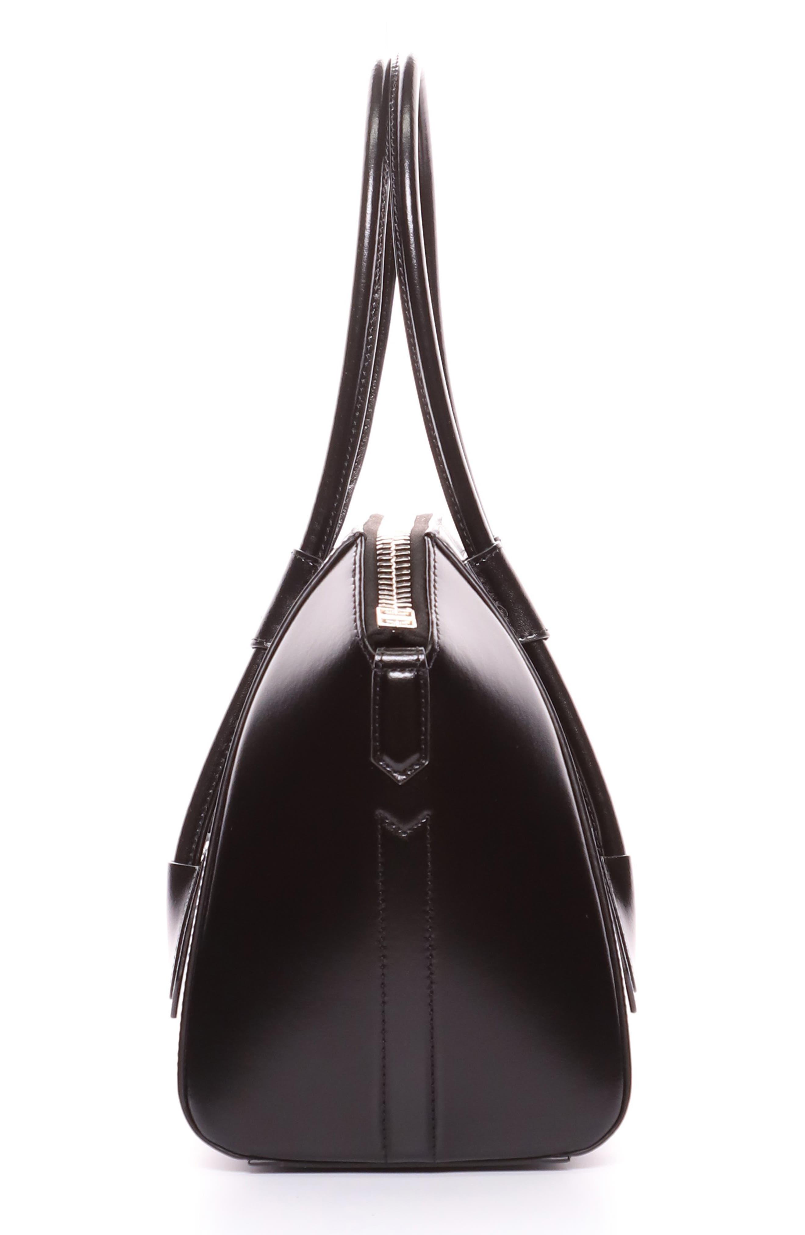 Givenchy Small Antigona Lock Leather Satchel, Alternate, color, 