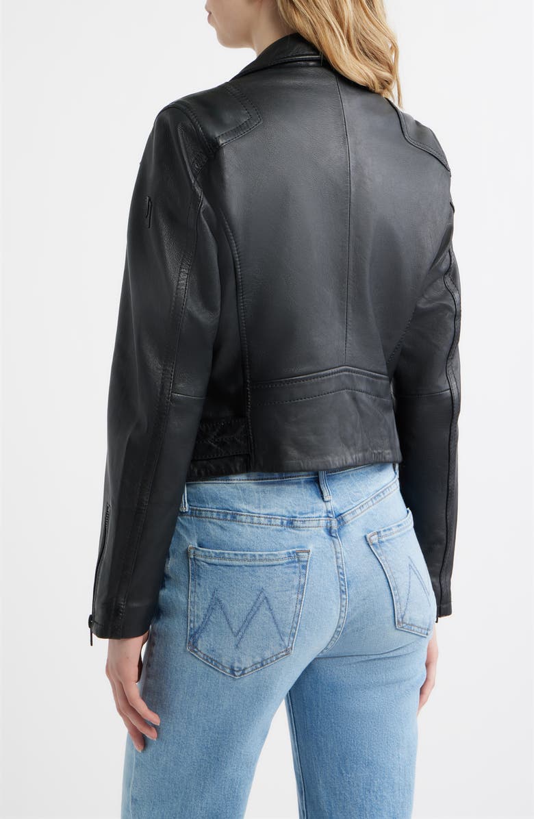 MAURITIUS Bita Leather Moto Jacket, Alternate, color, Black