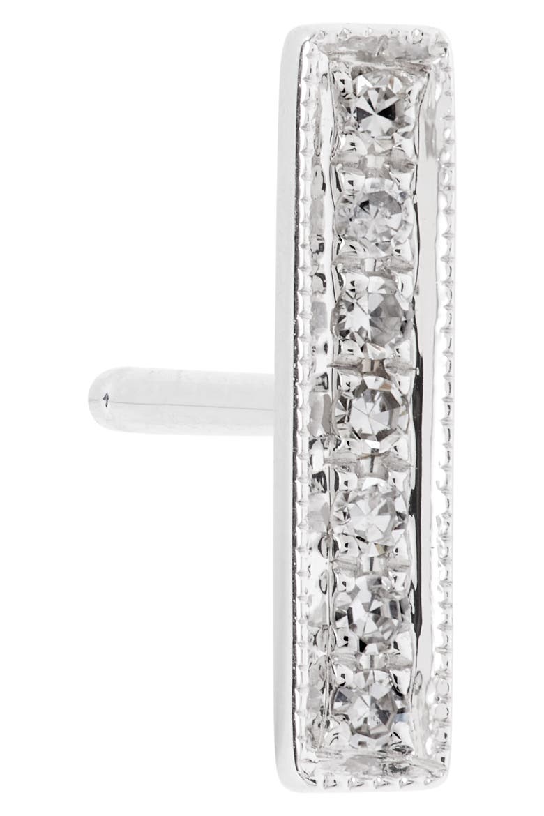 Sylvie Rose Diamond Bar Stud Earrings, Alternate, color, WHITE GOLD