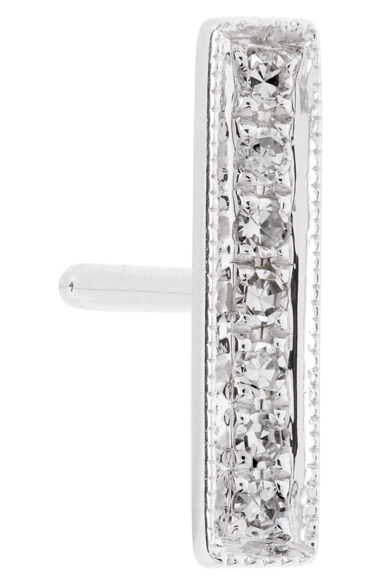 Dana Rebecca Designs Sylvie Rose Diamond Bar Stud Earrings, Alternate, color, White Gold