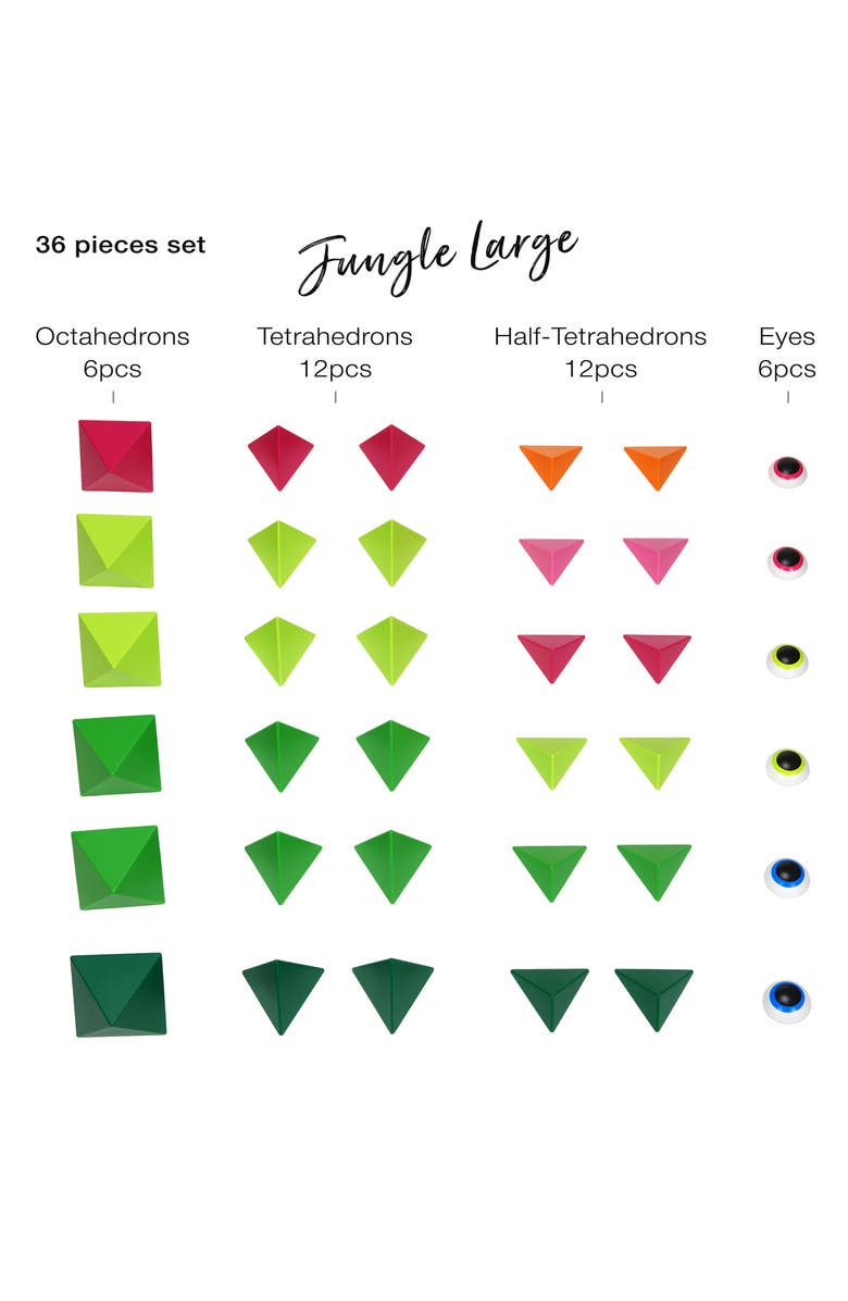 TRIDO Kids' Jungle Large 36-Piece Magnetic Construction Kit, Alternate, color, 