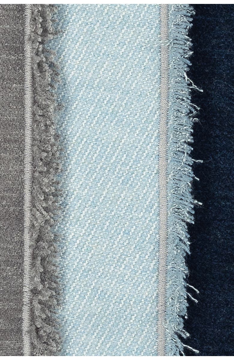 Elaine Smith Vista Multi colored Velvet embroidered panelled Indoor & Outdoor Woven Accent Pillow, Alternate, color, Multi