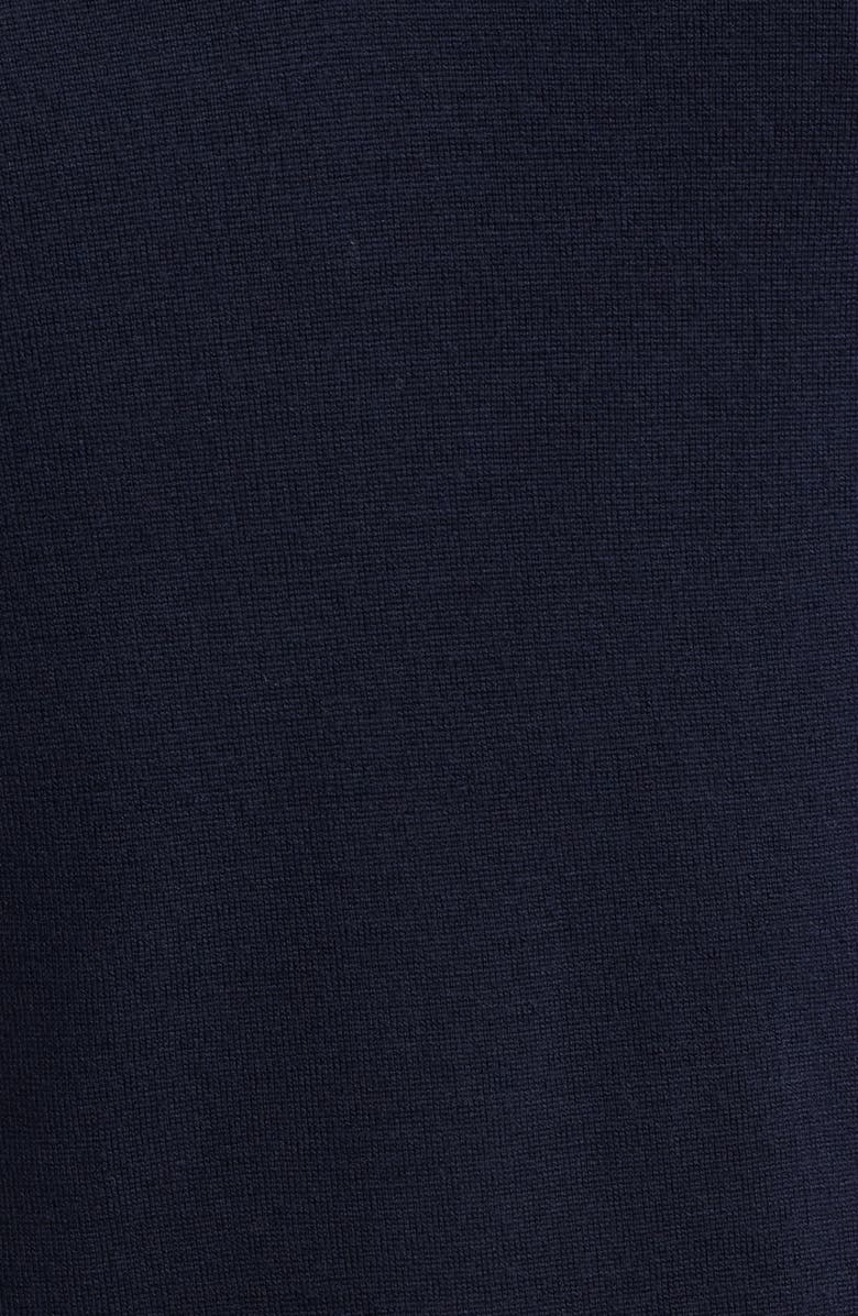 Canali Quarter Zip Wool Blend Sweater, Alternate, color, Navy