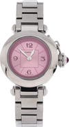 Pre-Owned Cartier Miss Pasha Pink Dial Quartz Watch Stainless Steel 27