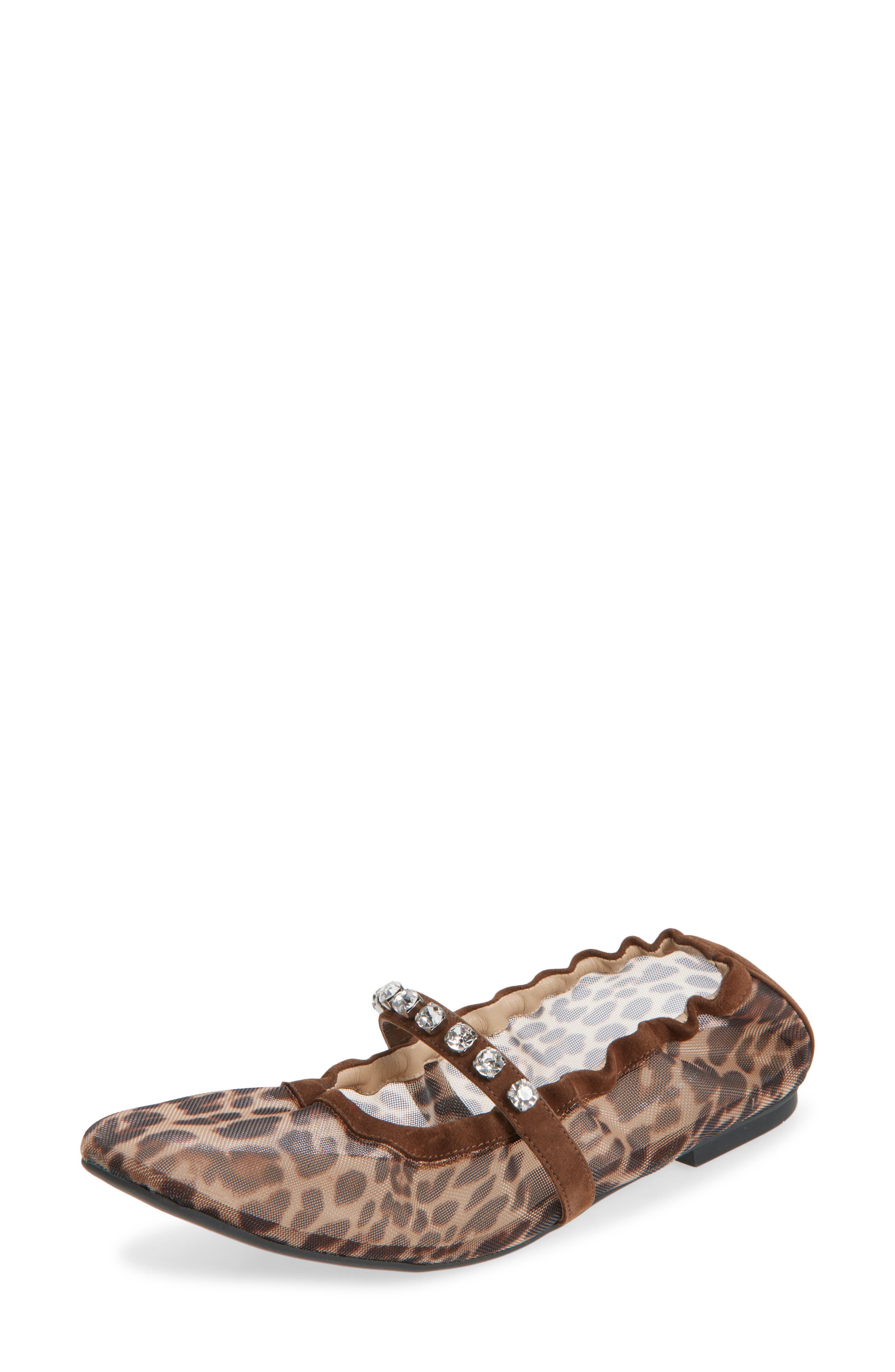 Goldie Crystal Strap Ballet Flat, Main, color, CLASSIC CIGAR