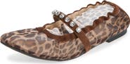 Stuart Weitzman Goldie Crystal Strap Ballet Flat