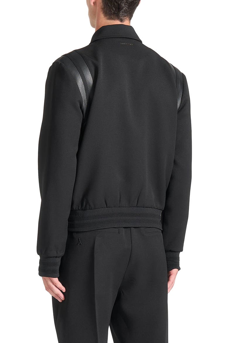 Denis Tailored Varsity Jacket, Alternate, color, Black