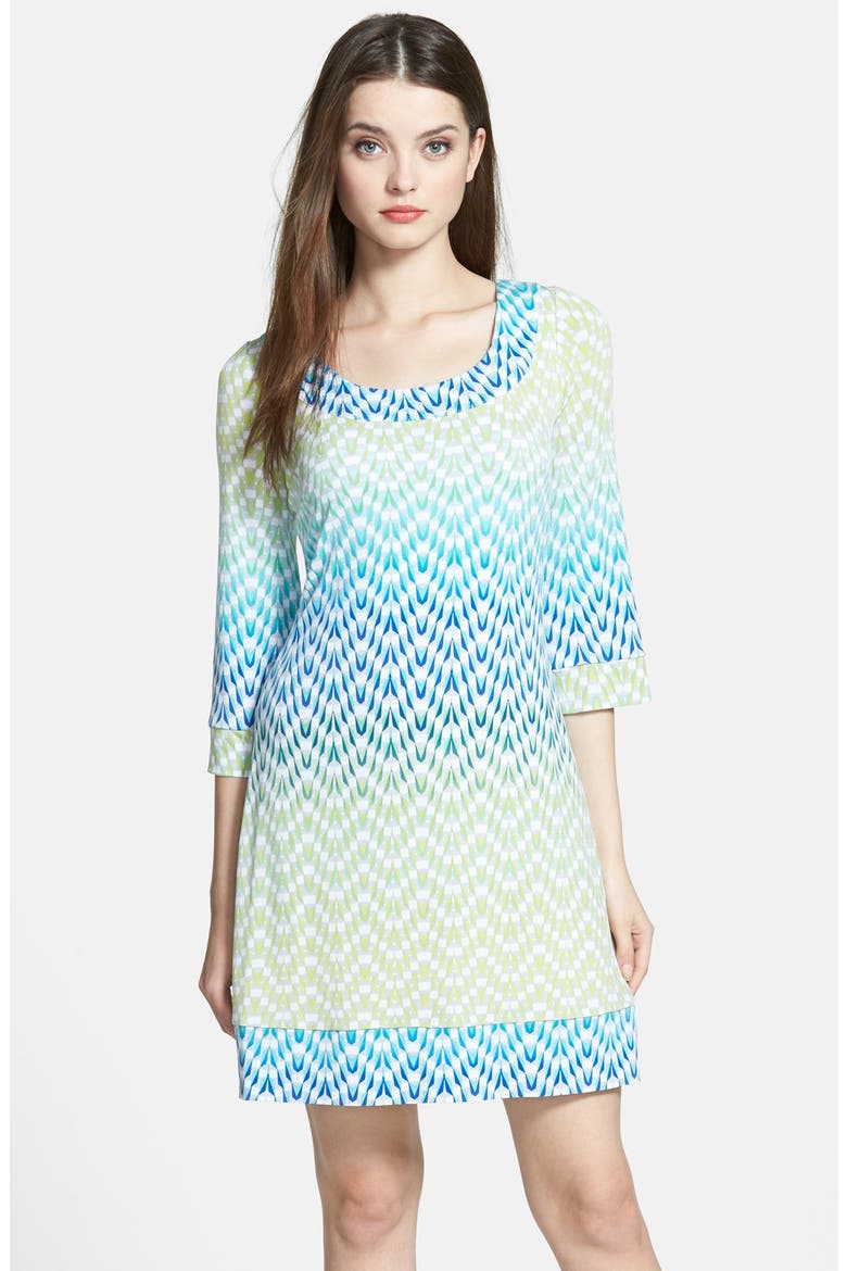 Graphic Print Jersey A-Line Dress, Main, color, SUZANNE PRINT