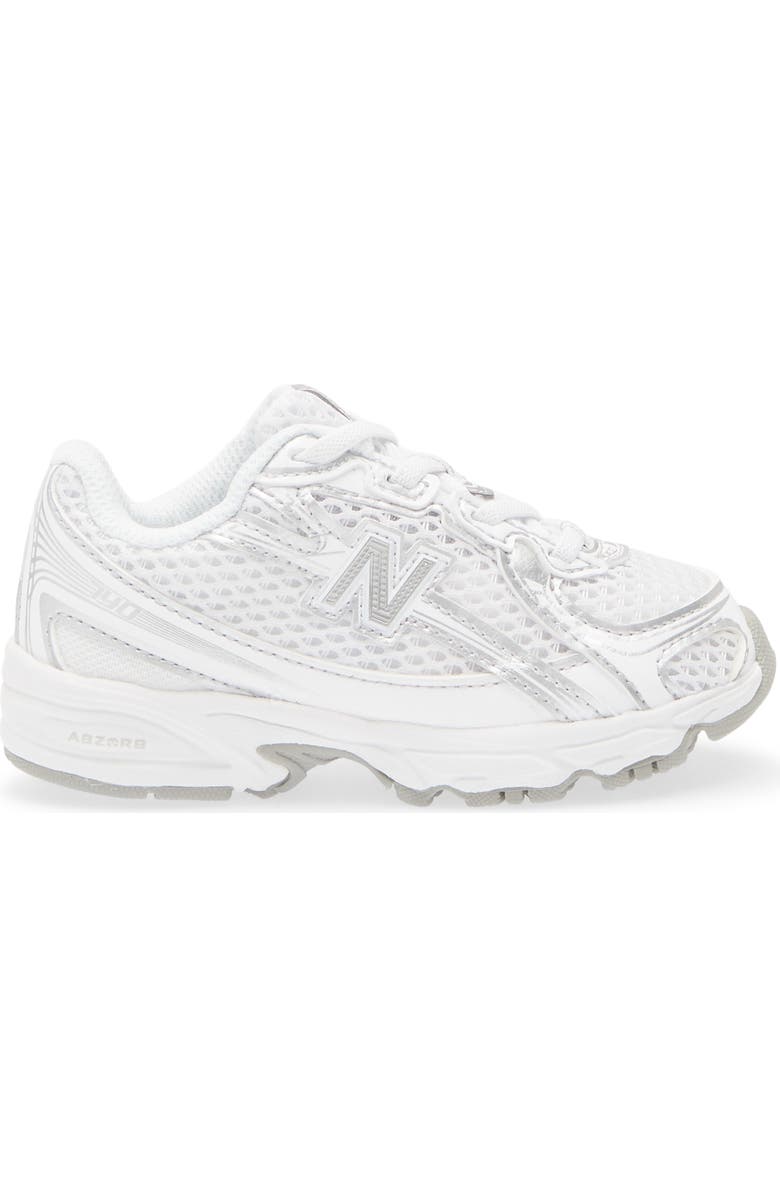New Balance Kids' 740 Sneaker, Alternate, color, White/ Silver Metallic