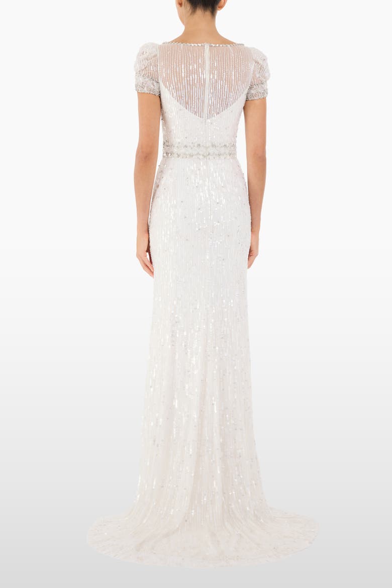 Sungem Sequin-Embellished Dress, Alternate, color, Ivory