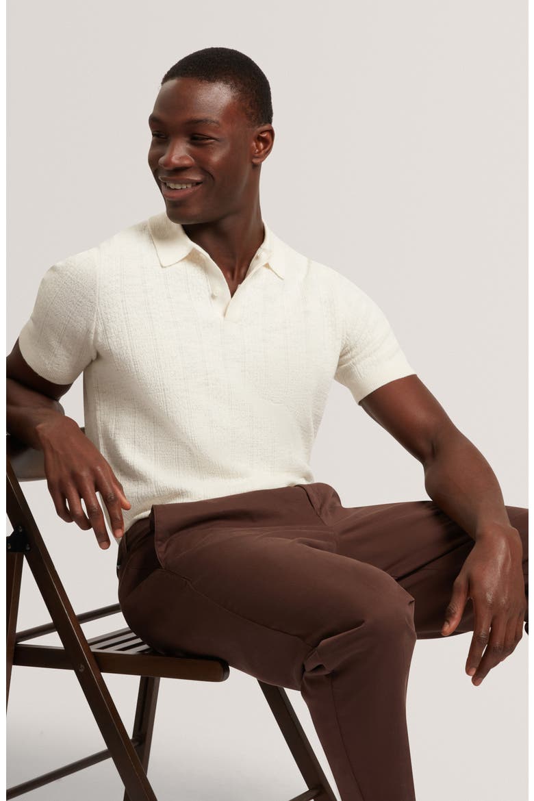 Edgard Cotton & Linen Polo, Alternate, color, ECRU