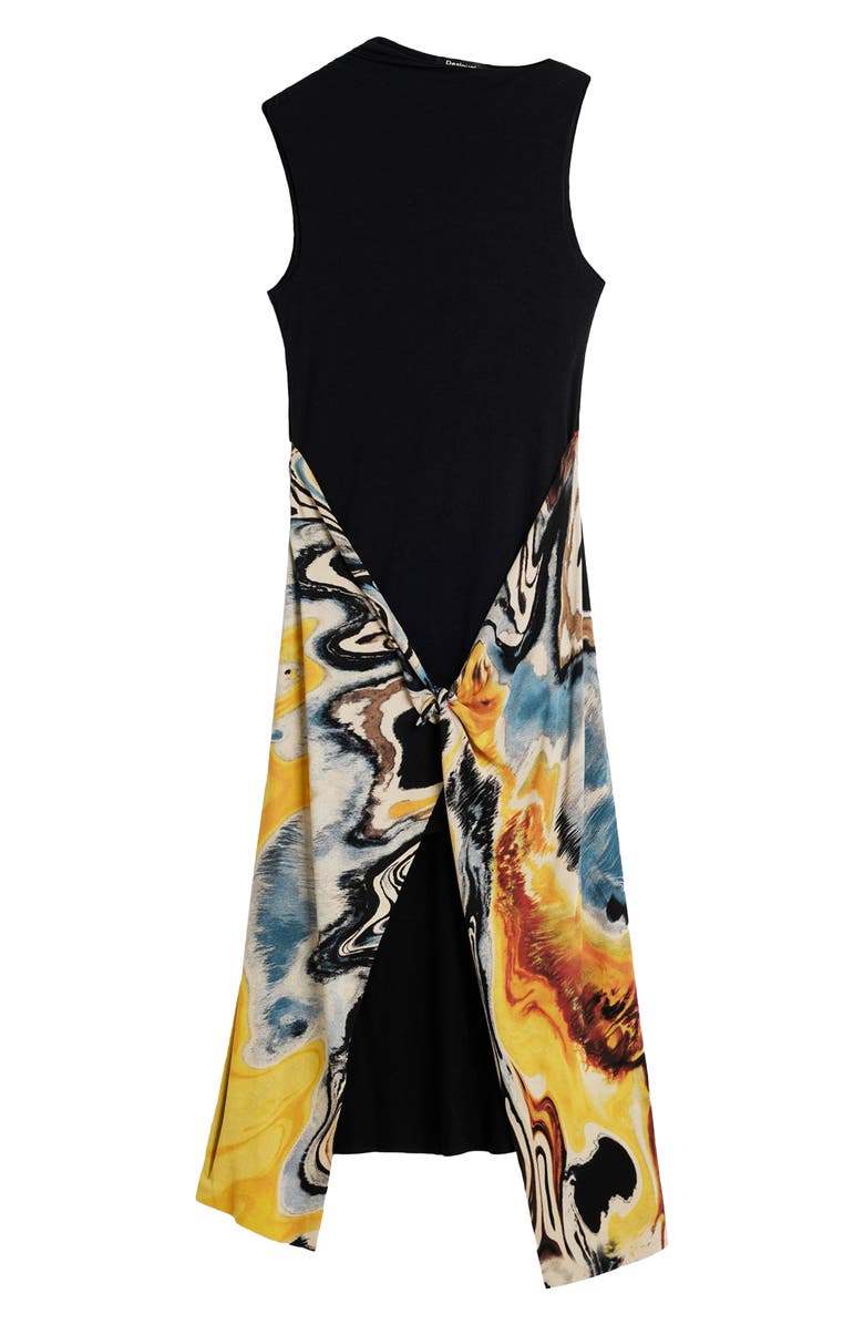 Desigual Sleeveless Midi Dress, Alternate, color, Black