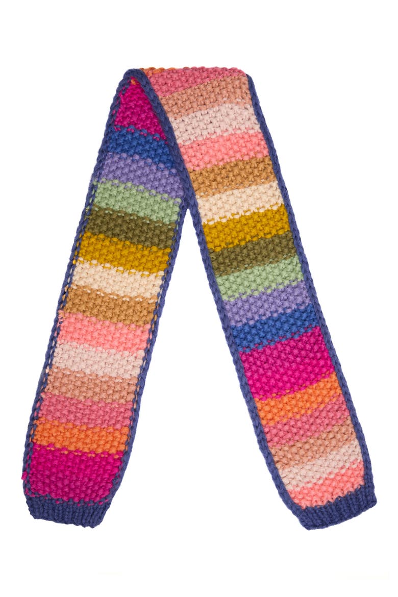 Mayflower Rainbow Knit Scarf, Alternate, color, MULTI