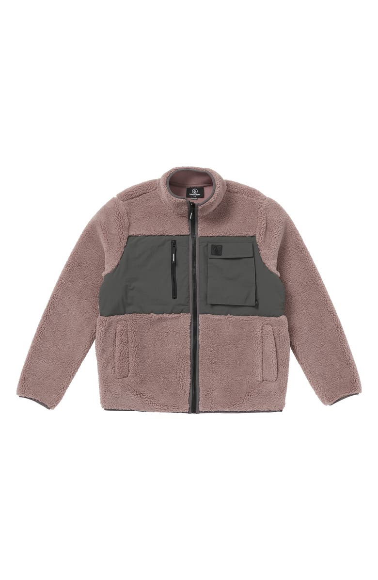 Volcom Storm Stone High Pile Fleece Jacket, Alternate, color, 