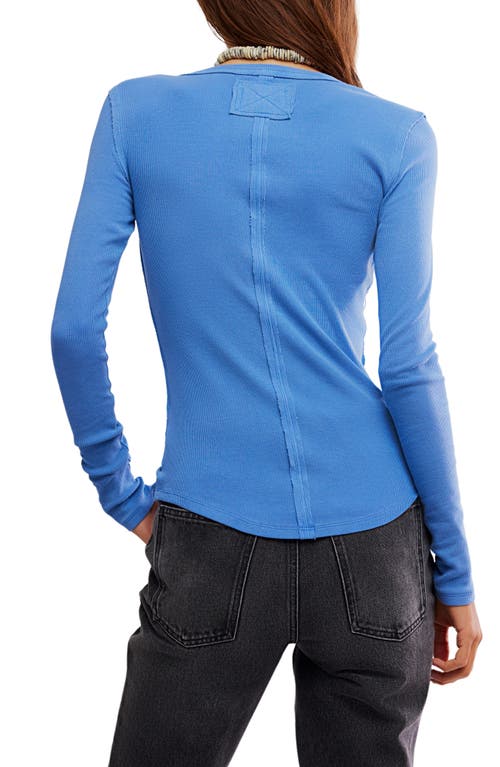 Free People Jamie Henley Top In Cold River In Blue