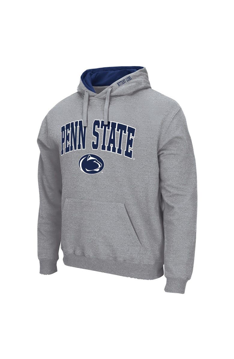 COLOSSEUM Men's Colosseum Heather Gray Penn State Nittany Lions Arch & Logo 3.0 Pullover Hoodie, Alternate, color, Heather Gray