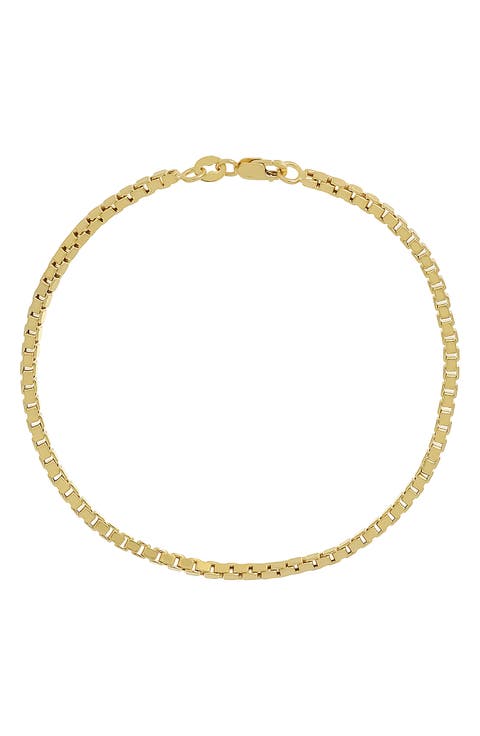 Men's 14K Gold Box Chain Bracelet (Nordstrom Exclusive)