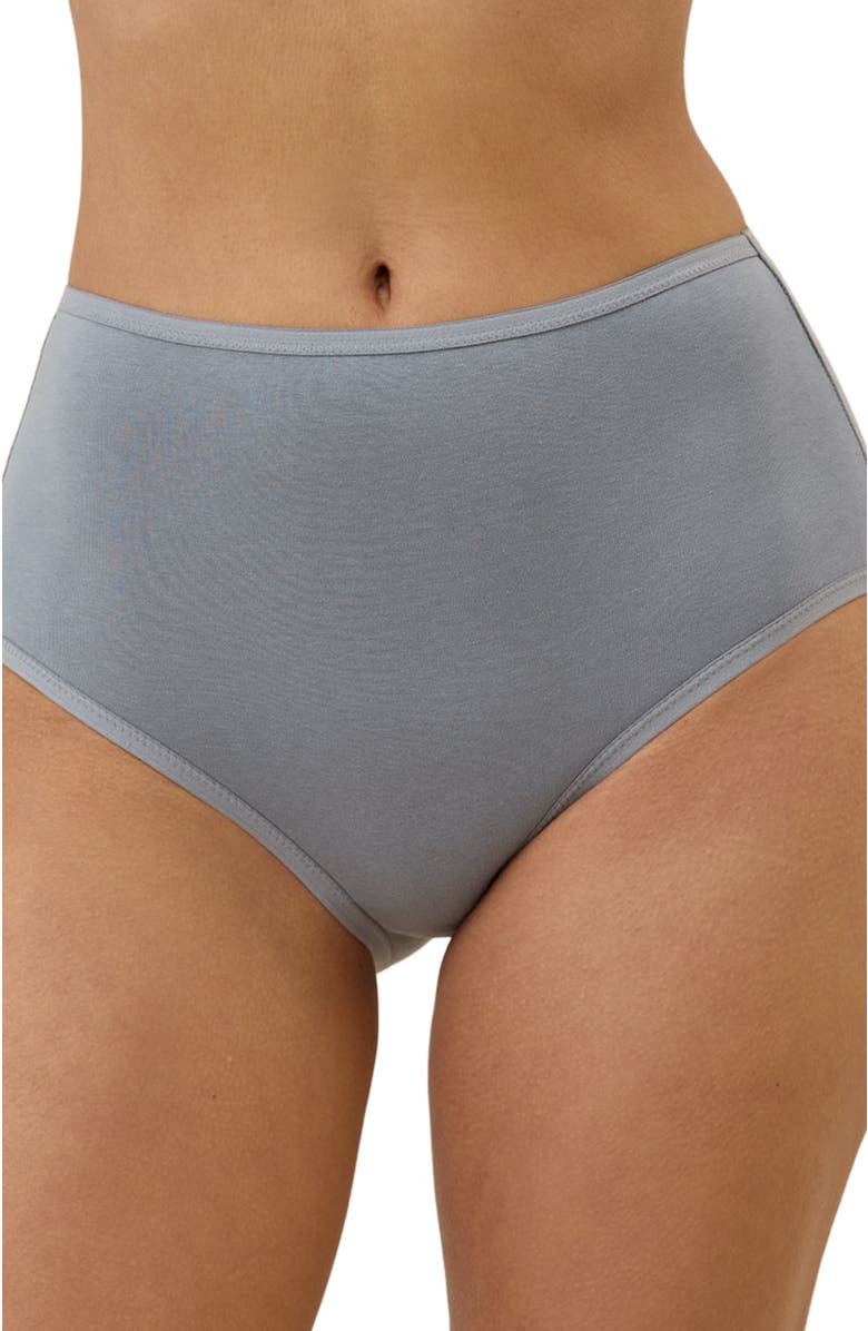 Pact Organic Cotton Everyday High Rise Brief 6-Pack, Alternate, color, Dotted Daisies