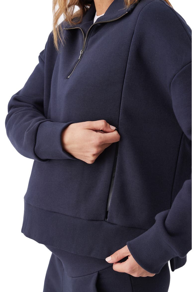 Andi Nursing Sweat, Alternate, color, Navy