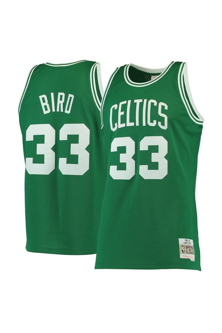 Men's Mitchell & Ness Larry Bird Kelly Green Boston Celtics Hardwood Classics Swingman Jersey, Alternate, color, Kelly Green