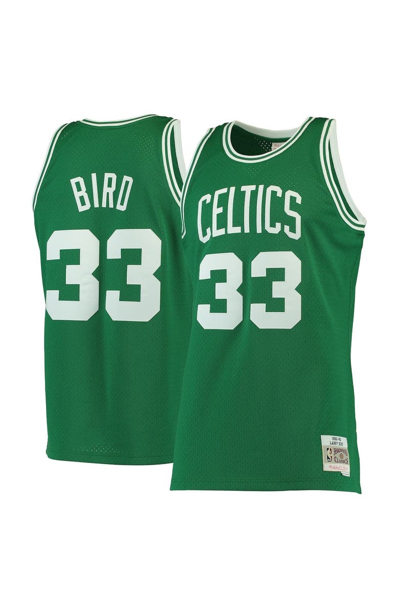Mitchell & Ness Men's Mitchell & Ness Larry Bird Kelly Green Boston Celtics Hardwood Classics Swingman Jersey, Alternate, color, Kelly Green