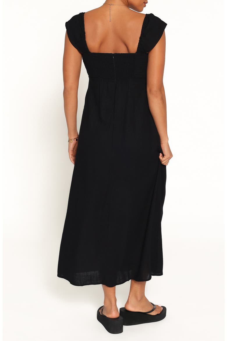 Sirene Midi Dress, Alternate, color, BLACK