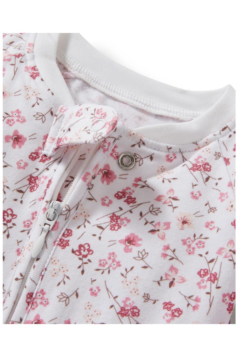 Dorset Floral Convertible One-Piece Pajamas, Alternate, color, PINK