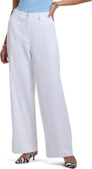 Robert Graham Inez Stretch Cotton Wide Leg Pants