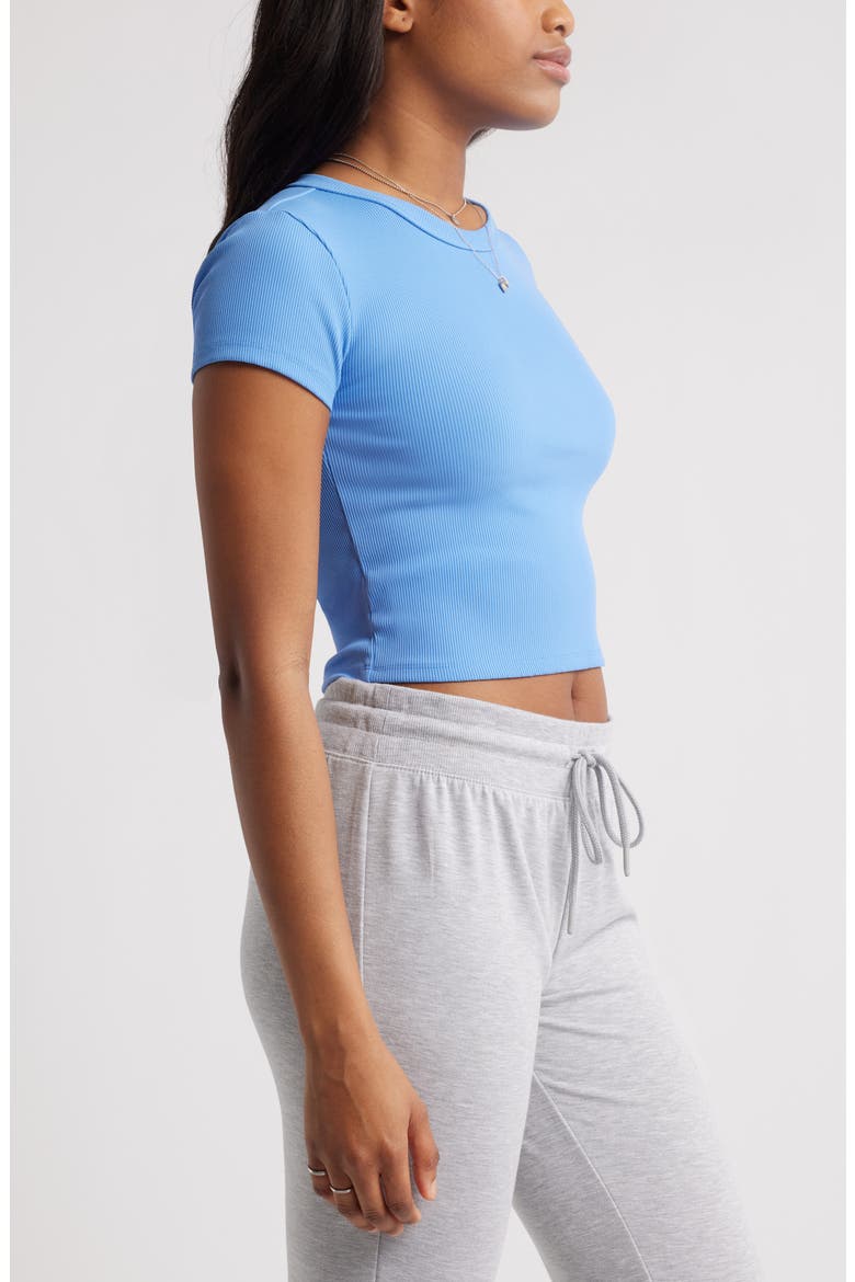 Compact Rib Crop Baby Tee, Alternate, color, BLUE STREAM