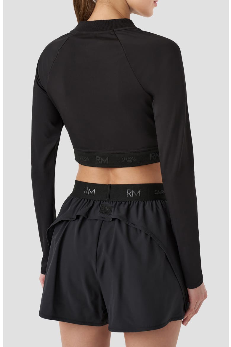 Zip Front Crop Jacket, Alternate, color, BLACK