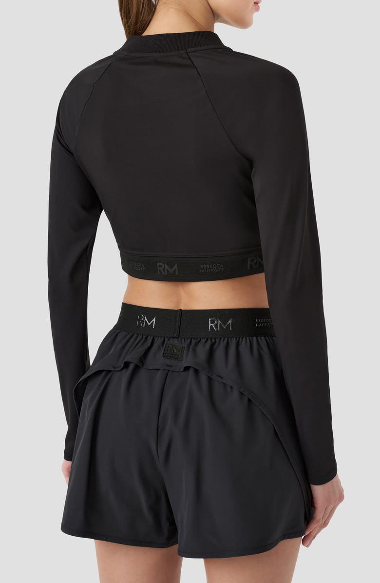 RM Rebecca Minkoff Zip Front Crop Jacket, Alternate, color, Black