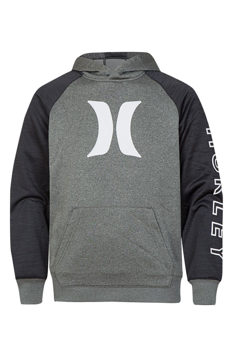 Hurley Dri-FIT Solar Icon Logo Pullover Hoodie, Main, color,
