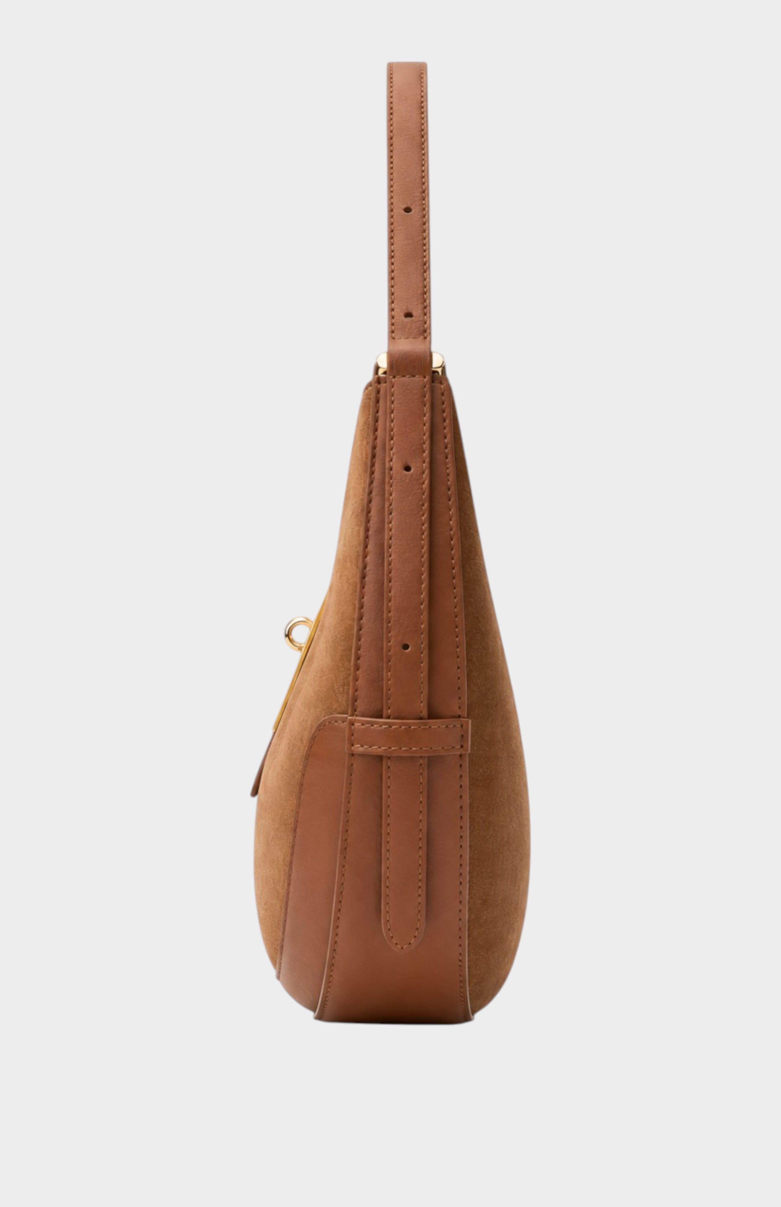 Cotswolds Genuine Suede Leather Shoulder Bag, Alternate, color, Brown