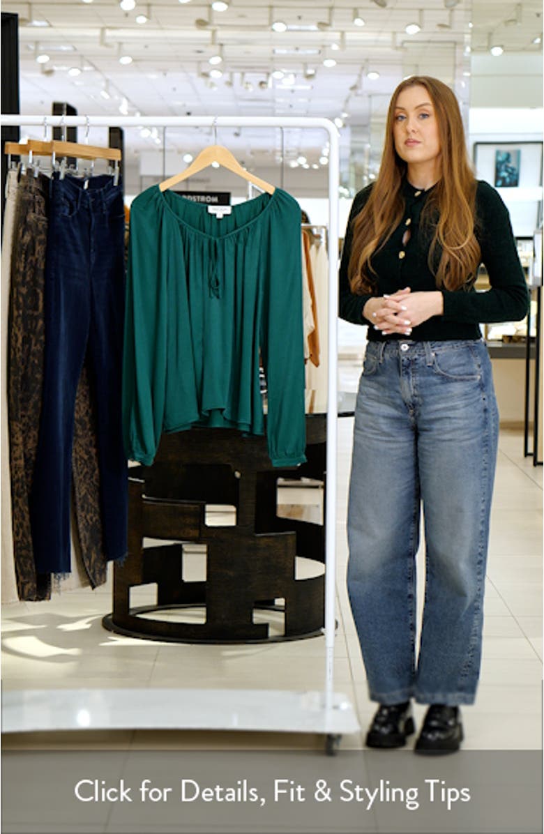 Ellie Tie Neck Satin Top, sales video thumbnail