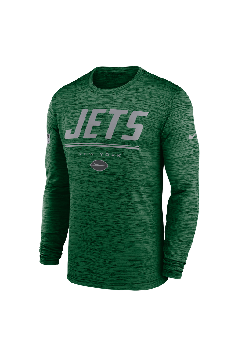 Men's Nike Green New York Jets Sideline Offensive Transition Velocity Dri-FIT Long Sleeve T-Shirt, Alternate, color, Green