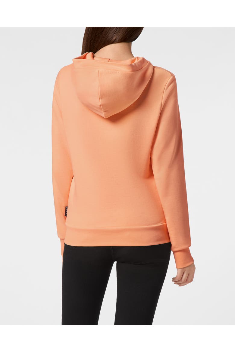 Hoodie Sweatshirt Ls Iconic Plein Women, Alternate, color, salmon