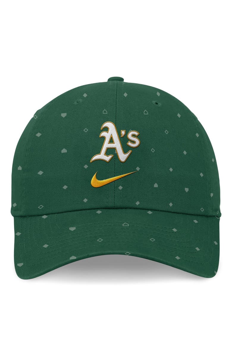 Nike Men's Nike  Green Oakland Athletics Primetime Print Club Adjustable Hat, Alternate, color, 