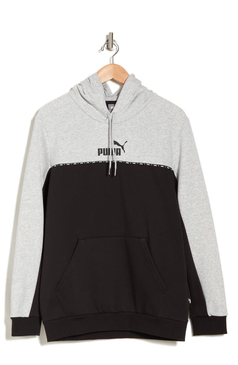 PUMA Essential Block Tape Fleece Hoodie, Alternate, color, 