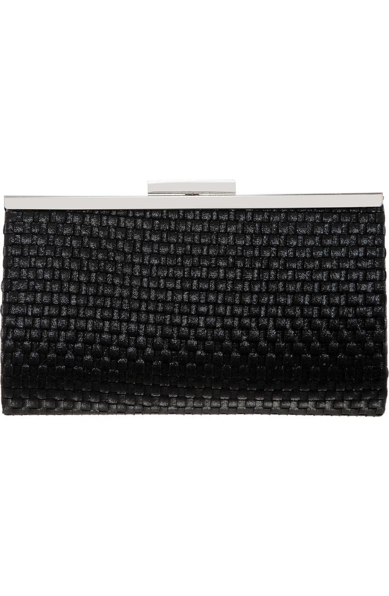 Nina Lena Woven Frame Clutch, Main, color,