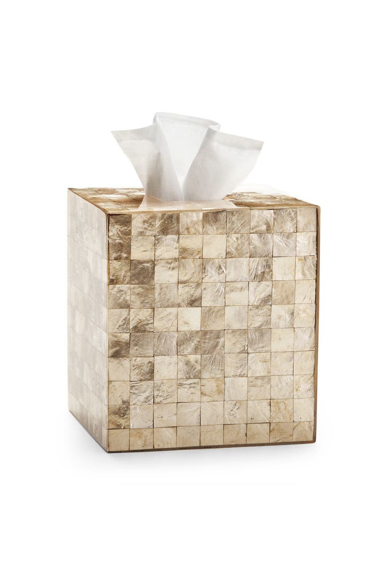 Capiz Champagne Tissue Cover, Main, color, GOLD