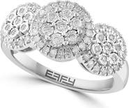 EFFY Sterling Silver Diamond Cluster Ring