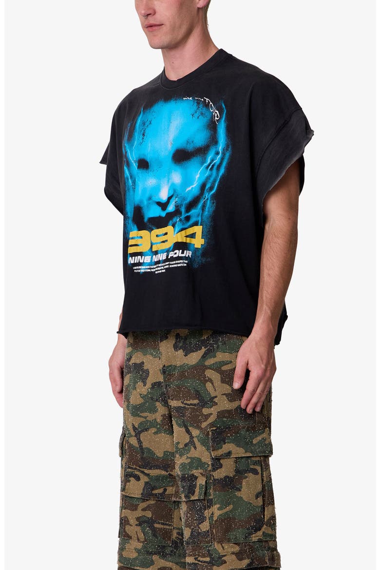 994 Phantom Distressed Graphic Cutoff T-Shirt, Alternate, color, WASHED BLACK