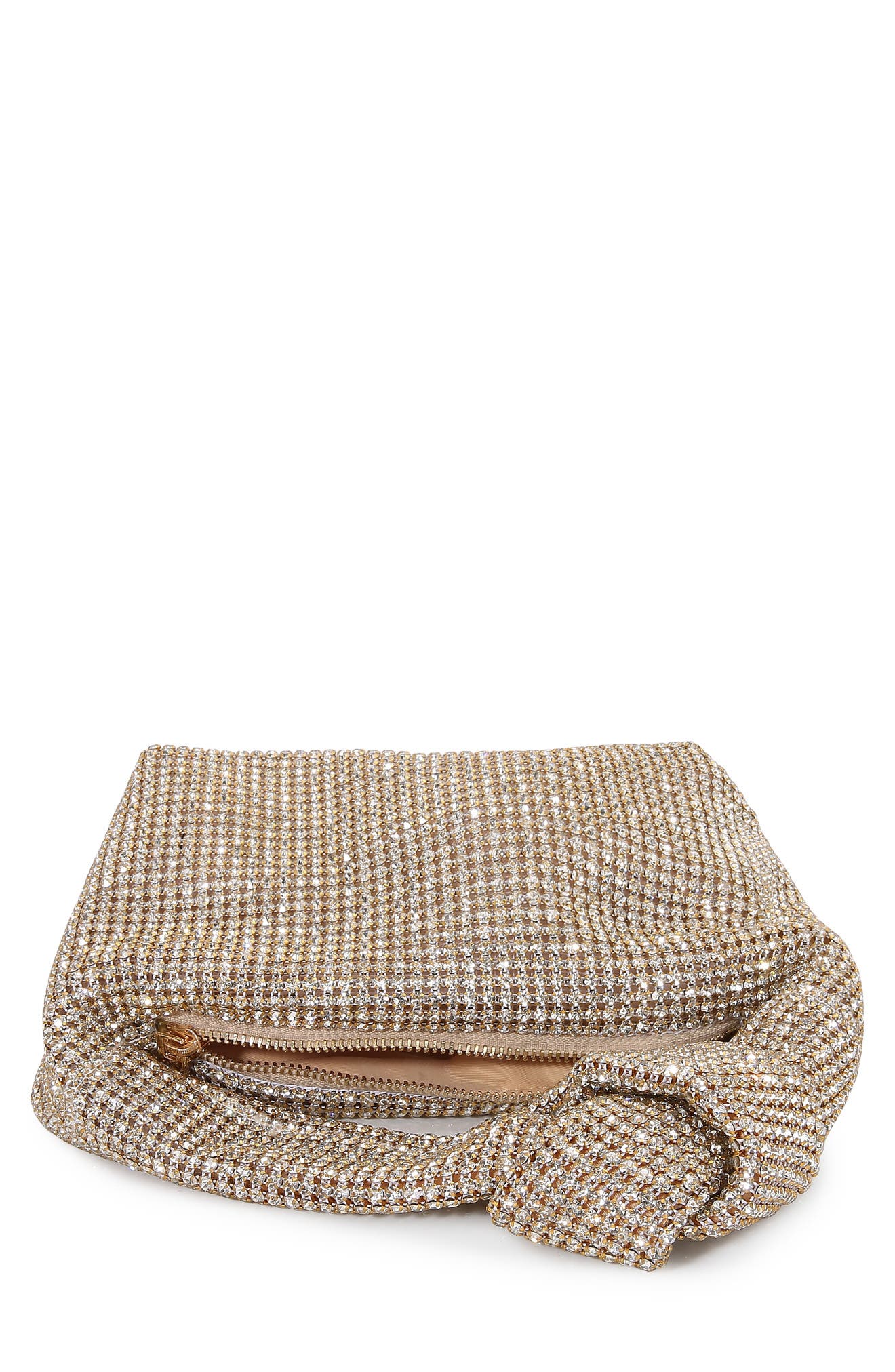 BERNESS Knotted Handle Rhinestone Bag, Alternate, color, Gold