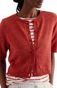 Seasalt Cornwall Wild Thyme Elbow Sleeve Cotton & Linen Cardigan