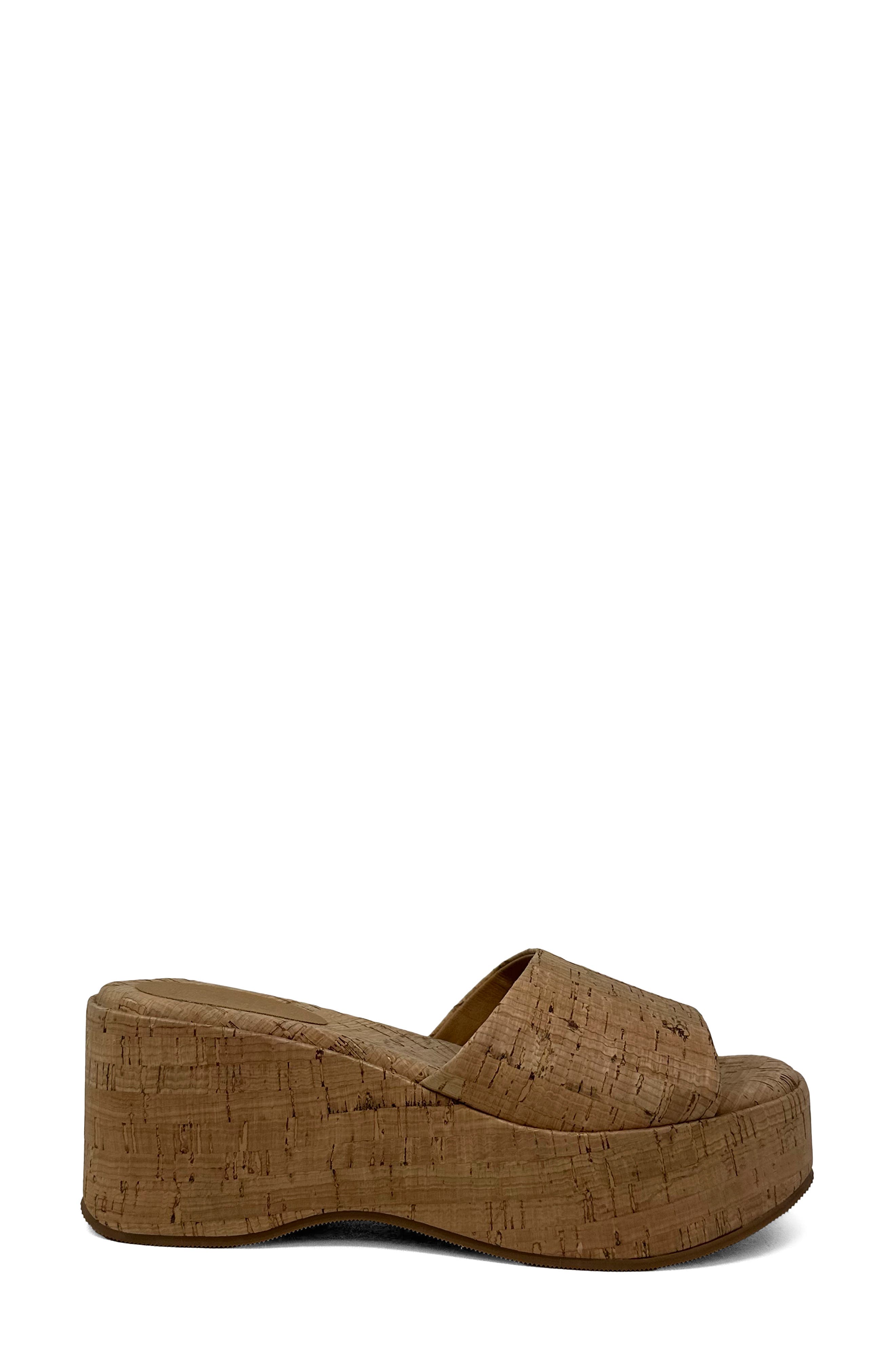 SHUSHOP Ivy Platform Slide Sandal, Alternate, color, Cork